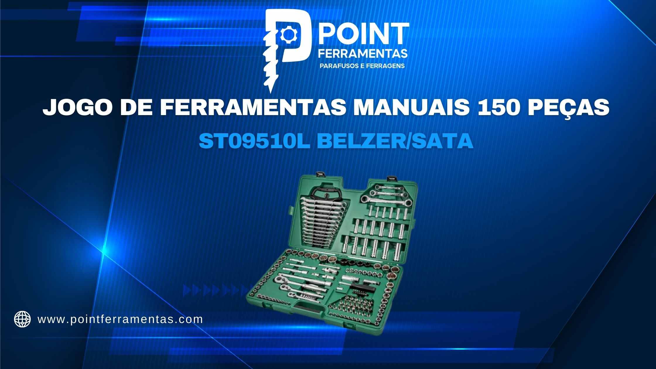 JOGO DE FERRAMENTAS MANUAIS 150 PEÇAS